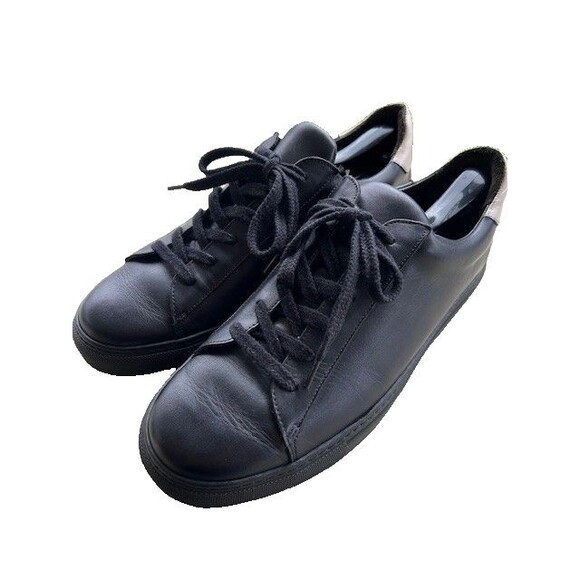 G. Brown Mn’s sz 9.5M Puff Leather Sneakers 2565 Black/Black main image 6
